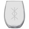 15oz Stemless Wine Glass Set - Viking Protection Rune + Slate Coaster